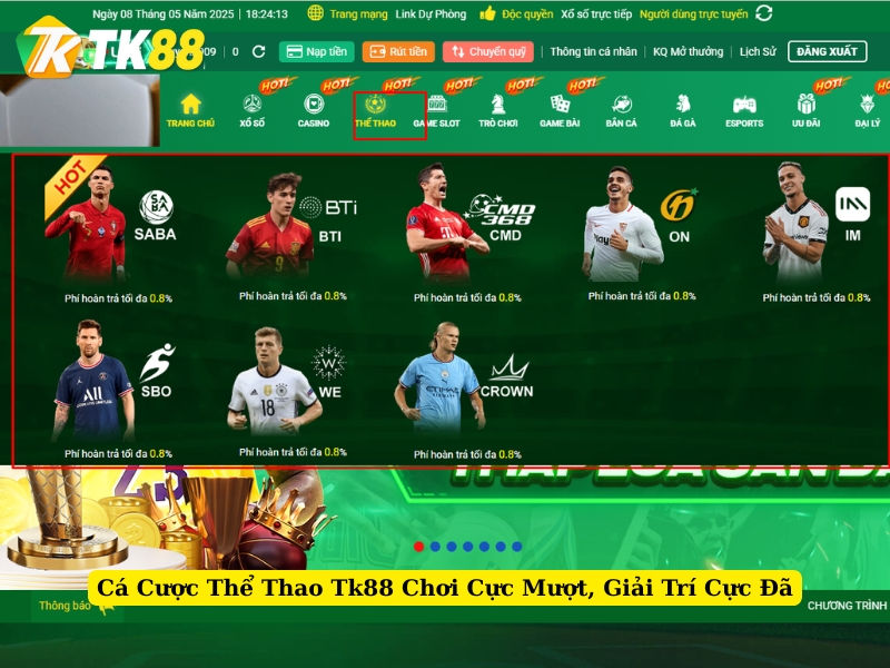 cá cược thể thao tk88 chơi cực mượt, giải trí cực đã