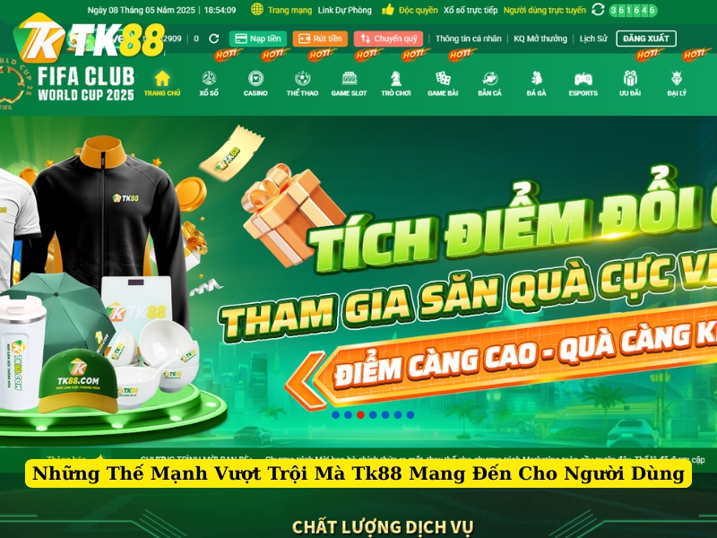 những thế mạnh vượt trội mà tk88 mang đến cho người dùng